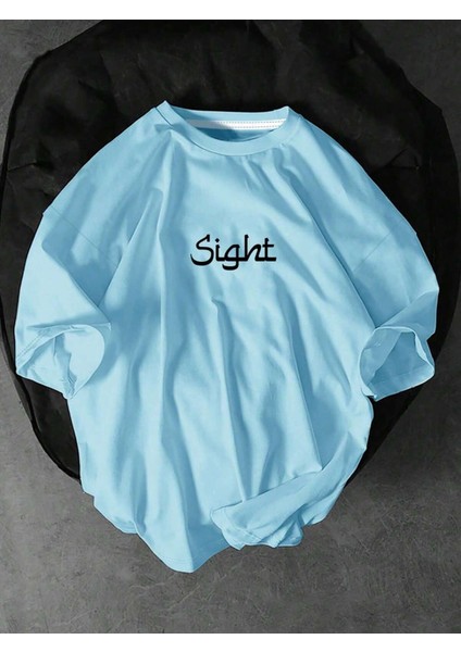 Sight Baskılı Oversize Unisex T-Shirt - Rahat ve Şık Tasarım modelleri