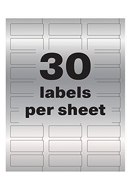 Metalik Varlık Etiketi Etiketleri, 3/4 x 2 Inç, Lazer Yazdırılabilir Etiketler, 240 Su Geçirmez Etiket (61524) fiyatları