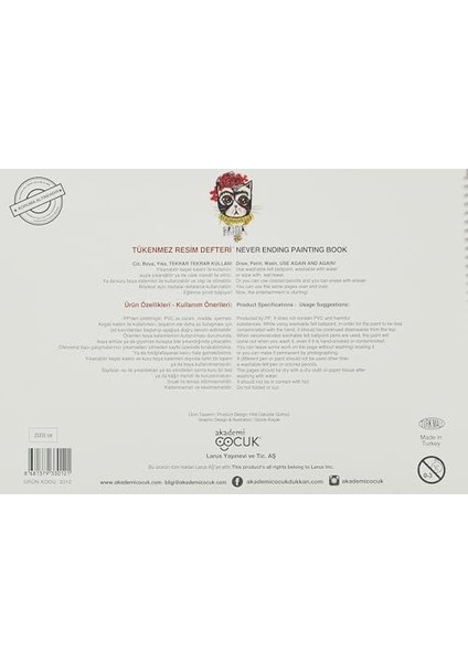 Akademi Çocuk Mat Tükenmez Resim Defteri 1 Ressam Kediler &tükenmez Resim Defteri 2, 25X35CM fiyatları