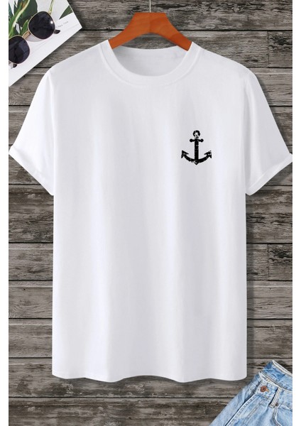 Çapa Baskılı Erkek Oversize T-Shirt fiyatları