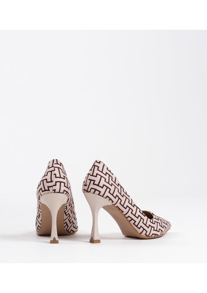 Kelsey Kadın Bej Desenli Stiletto fırsatları