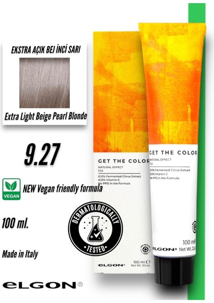 Get The Color 9.27 Profesyonel Saç Boyası (100 Ml.) (Oksidansız)