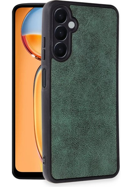 Buğz Newface Samsung Galaxy M15 Kılıf Aras Deri Kapak - Koyu Yeşil fiyatları