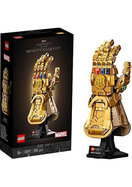 Sonsuzluk Eldiveni 76191 - Yetişkinler Için Yılbaşı Hediyesi Fikri, Sonsuzluk Taşları ve Açıklama Tableti Içeren Sağlam Standa Sahip Yaratıcı Koleksiyonluk Model Yapım Seti (590 Parça)