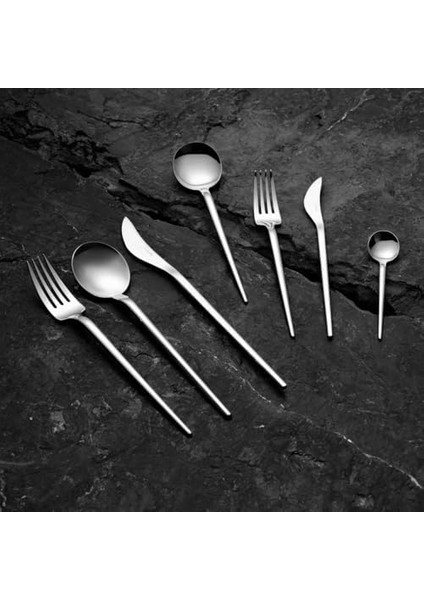 4400 Fallen 84 Parça 12 Kişilik Çelik Çatal Kaşık Bıçak Takımı