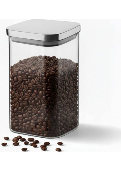 1100ML Sızdırmaz Vakumlu Metal Kapaklı Borosilikat Cam Kavanoz - Hava Geçirmez & Dayanıklı Gıda Saklama Kabı (10CM x 17CM) fiyatları