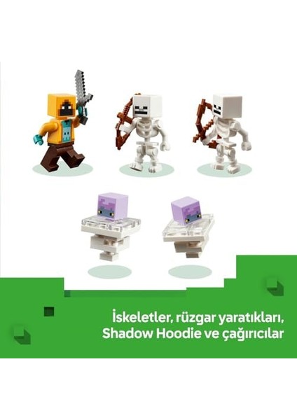 Minecraft Sınama Odası 21271-8 Yaş Üzeri Kız ve Erkek Çocuklar Için Trial Chamber, 2 Iskelet, 2 Esinti ve 1 Shadow Hoodie Minifigürü Içeren Yaratıcı Oyuncak Yapım Seti, Hediye Fikri (322 Parça)