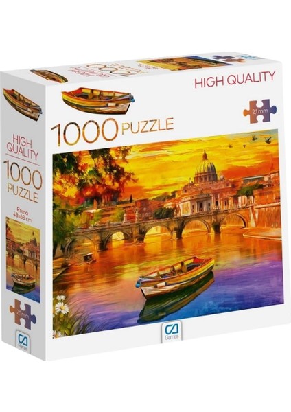 Roma Manzaralı 1000 Parça 2,2mm Kalınlık 48X68CM Profesyonel Hobi Puzzle Yapboz Serisi modelleri