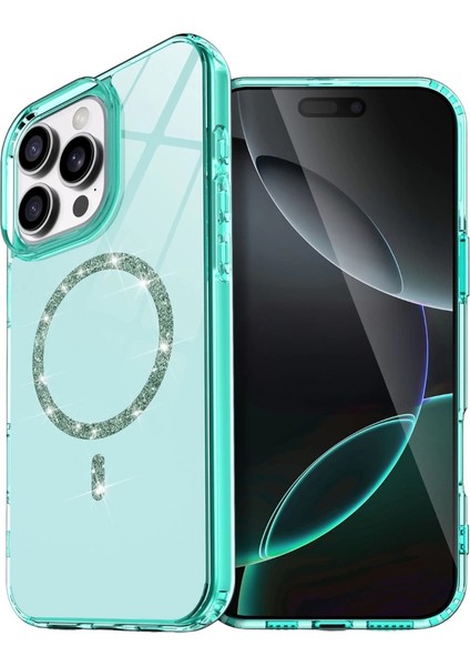 Buğz Apple Iphone 16 Pro Max Live Diamond Magsafe Kapak - Yeşil