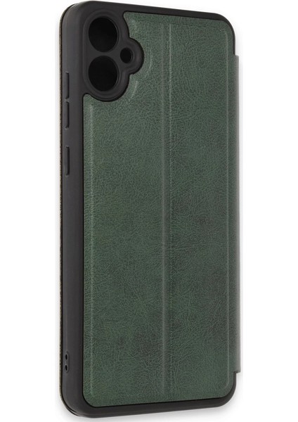 Buğz Newface Samsung Galaxy A05 Kılıf Flip Cover - Koyu Yeşil fiyatları