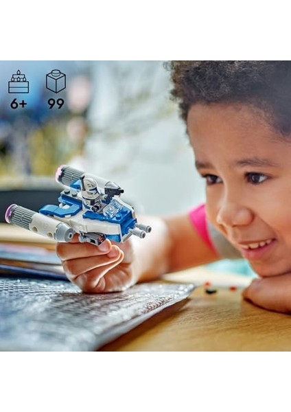 : Klon Savaşları Yüzbaşı Rex Y-Wing Mikro Savaşçı 75391 - 6 Yaş ve Üzeri Çocuklar Için Hediye Fikri, 2 Blaster Silahlı Yüzbaşı Rex Karakter Içeren Yaratıcı Oyuncak Yapım Seti (99 Parça) modelleri