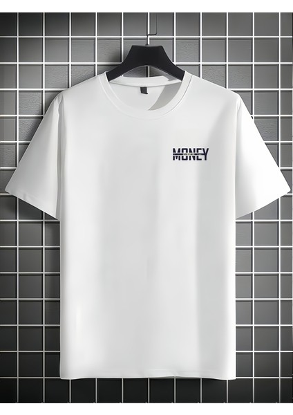 Erkek Oversize Money Sırt Baskılı T-Shirt Rahat ve Şık Tasarım modelleri