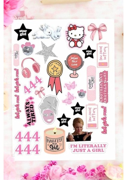 I'm A Temalı Pink Pembe 444 Power Manifest Laptop Telefon Tablet Seti