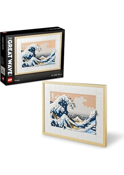 Art Hokusai - Büyük Dalga 31208 - Sanatsever Yetişkinler Için Yılbaşı Hediyesi Fikri, 6 Kanvas Zemin ve Hokusai'nin Imzasını Taşıyan Bir Içeren Yaratıcı Model Yapım Seti (1810 Parça)