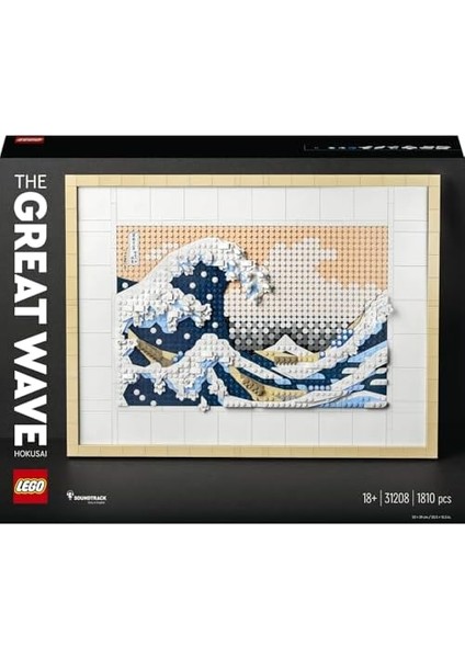 Art Hokusai - Büyük Dalga 31208 - Sanatsever Yetişkinler Için Yılbaşı Hediyesi Fikri, 6 Kanvas Zemin ve Hokusai'nin Imzasını Taşıyan Bir Içeren Yaratıcı Model Yapım Seti (1810 Parça) modelleri