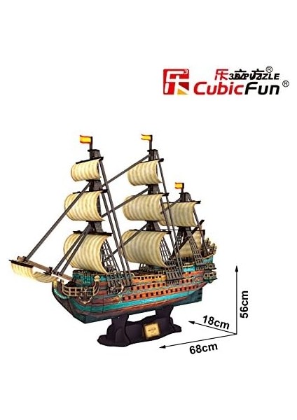 Cubicfun 3D 248 Parça Puzzle San Felipe Gemisi