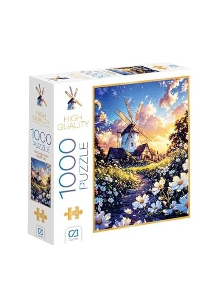 Yel Değilmeni 1000 Parça 2,2mm Kalınlık 48X68CM Profesyonel Hobi Puzzle Yapboz Serisi