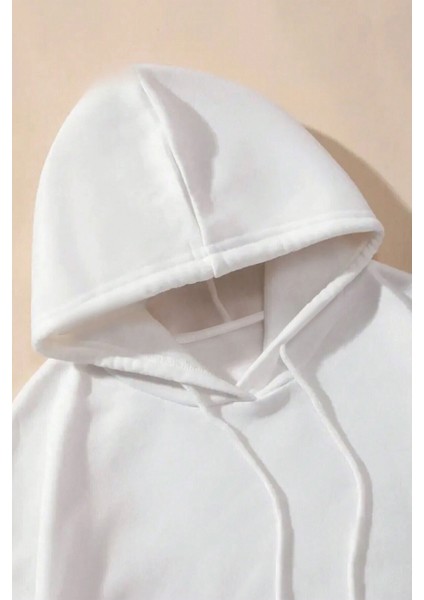 Cool Bear Baskılı Oversize Kapüşonlu Sweatshirt fırsatları