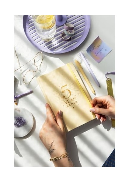 5 Yıllık Süresiz Günlük Ajanda 13X21 - Sarı