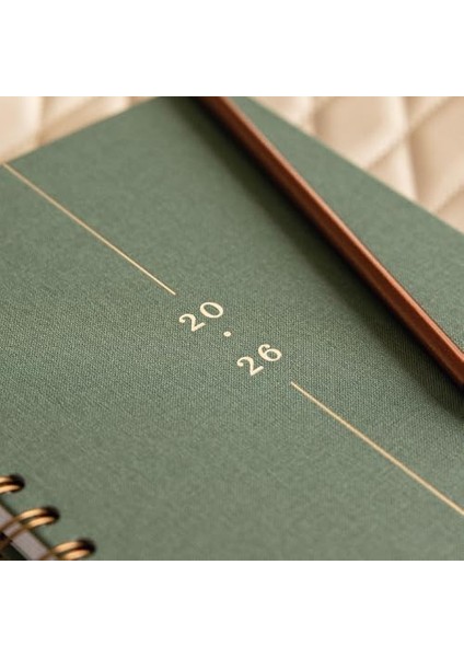 2026 A5 Spiralli Haftalık Ajanda 12 Aylık - Yeşil modelleri