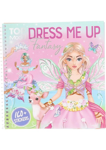 13439 Dress Me Up Fantasy Kitabı 24 Sayfa Önceden Basılmış Kendiniz Tasarlayın, Dahil 11 Sayfa Çıkartma, Çok Renkli modelleri