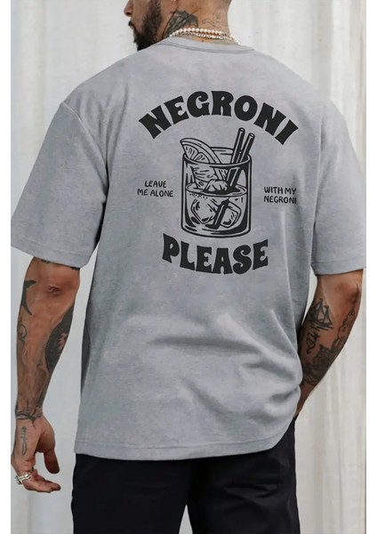 Negroni Sırt Baskılı Oversize T-Shirt