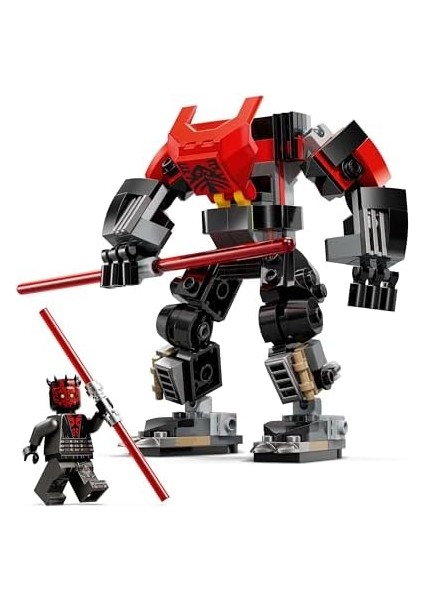 : Klon Savaşları Maul Robotu 75411-6 Yaş Üzeri Kız ve Erkek Çocuklar Için Açılan Kokpit ve Arama Droidi Içeren Yaratıcı Oyuncak Yapım Seti, Doğum Günü Hediyesi Fikri (143 Parça)