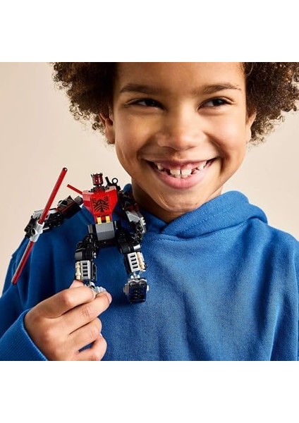 : Klon Savaşları Maul Robotu 75411-6 Yaş Üzeri Kız ve Erkek Çocuklar Için Açılan Kokpit ve Arama Droidi Içeren Yaratıcı Oyuncak Yapım Seti, Doğum Günü Hediyesi Fikri (143 Parça) modelleri