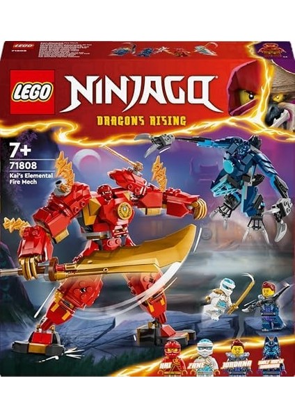 Kai Nin Ateş Elementi Robotu 71808 - 7 Yaş ve Üzeri Kız ve Erkek Çocuklar Için Doğum Günü Hediyesi Fikri, Kai, Zane, Jordana Minifigürleri Içeren Yaratıcı Oyuncak Yapım Seti (322 Parça)
