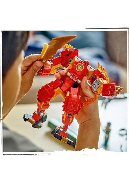 Kai Nin Ateş Elementi Robotu 71808 - 7 Yaş ve Üzeri Kız ve Erkek Çocuklar Için Doğum Günü Hediyesi Fikri, Kai, Zane, Jordana Minifigürleri Içeren Yaratıcı Oyuncak Yapım Seti (322 Parça) modelleri