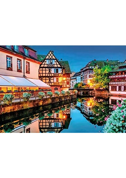 35147 - Strasbourg Old Town - 500 Parça - Yetişkinler Için Yapboz, Italya'da Üretilmiştir, Çok Renkli modelleri