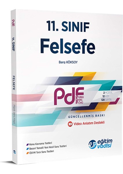 11. Sınıf Felsefe Pdf Planlı Ders Föyü Eğitim Vadisi Yayınları