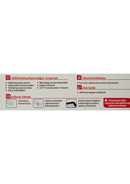 Pişirme Kağıdı Kesilmiş (16 Yaprak) 42 x 37 cm 2li Paket