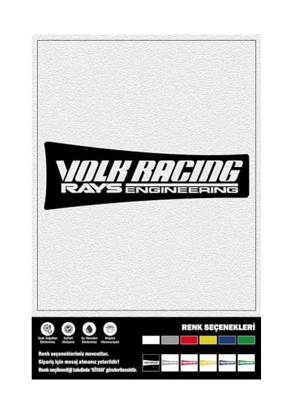 Racıng Rays Engıneerıng Stıcker 18 x 6 cm