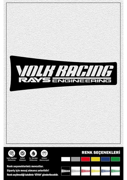 Racıng Rays Engıneerıng Stıcker 18 x 6 cm fiyatları