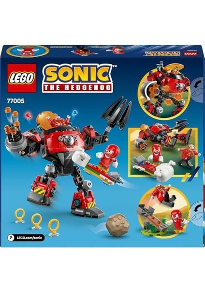 Sonic Knuckles Egg Crusher Robotu 77005 - 8 Yaş ve Üzeri Çocuklar Için Aksiyon Dolu Sonic Macerası, Interaktif Yaratıcı Oyuncak Yapım Seti ve Koleksiyonluk Model Eğlencesi (350 Parça) modelleri