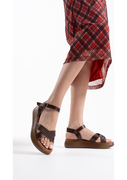 Orwell Acı Kahve Hakiki Deri Sandalet indirimleri