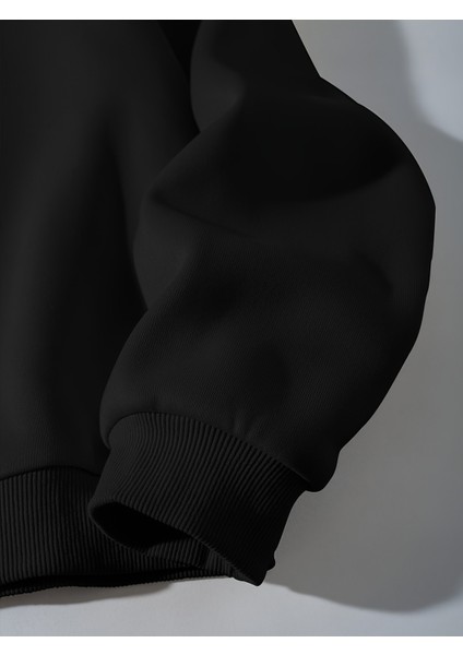 Kadın New York Baskılı Yarım Fermuarlı Dik Yaka Sweat fırsatları