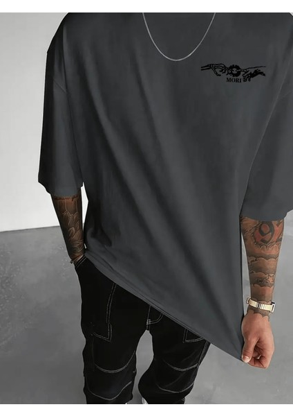 Erkek Oversize Memonto Baskılı T-Shirt Rahat ve Şık Tasarım fırsatları