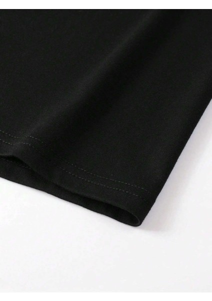 Ayın Evreleri Baskılı Erkek Oversize T-Shirt modelleri