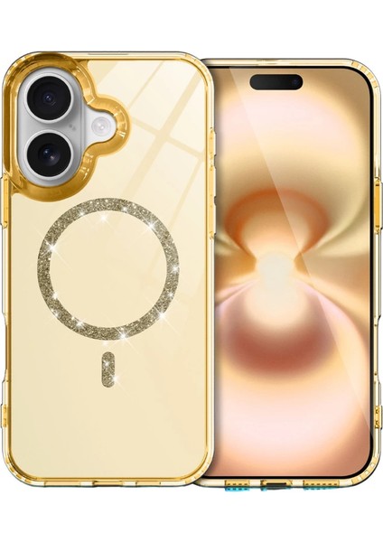 Buğz Apple Iphone 16 Plus Live Diamond Magsafe Kapak - Sarı