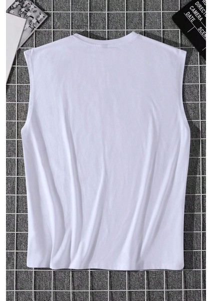 California 91 Baskılı Erkek Oversize Kolsuz T-Shirt modelleri