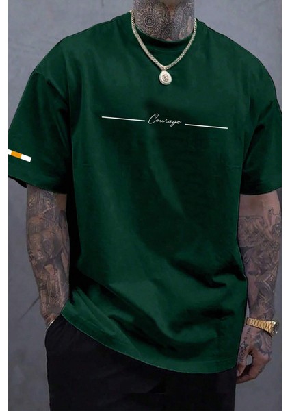 Causage Baskılı Erkek Oversize T-Shirt