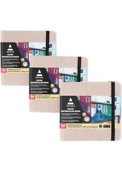 Arteza Eskiz Defteri, 3'lü Paket, Her Biri 88 Sayfa, 13,5 x 12,5 Cm, Bej Kitabı, Ciltli Kapak 110LBS/230 Gsm Defter modelleri