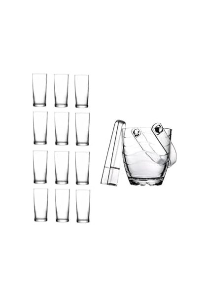 Rakı Bardak ve 14 Prç. Rakı Bardağı ve Buz Kovası Seti 1785618004000