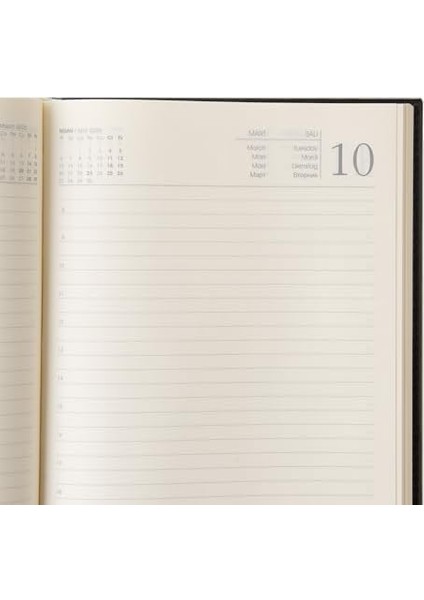 2k 2026 Baron Deri Ajanda Tarihli Günlük Çizgili Ajanda 17X24 cm Siyah fiyatları