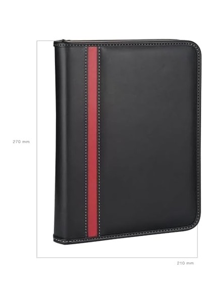 2k 2026 Ajanda Deri Fermuarlı 4 Halka Mekanizmalı Hesap Makineli Organizer, Siyah, 21X27 cm fiyatları