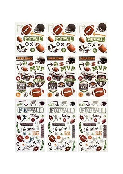 Productions Çıkartma Çeşitleri Paketi, Futbol, 3'lü Paket, 3 Parça