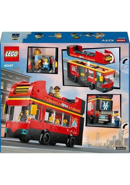 City Kırmızı Iki Katlı Gezi Otobüsü 60407 - 7 Yaş ve Üzeri Kız ve Erkek Çocuklar Için Yılbaşı Hediyesi Fikri, 4 Minifigür ve 1 Bebek Figürü Içeren Yaratıcı Oyuncak Yapım Seti (384 Parça) fiyatları