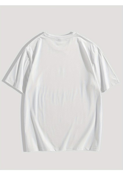 Erkek Oversize Gotil Desen Baskılı T-Shirt Rahat ve Şık Tasarım indirimleri